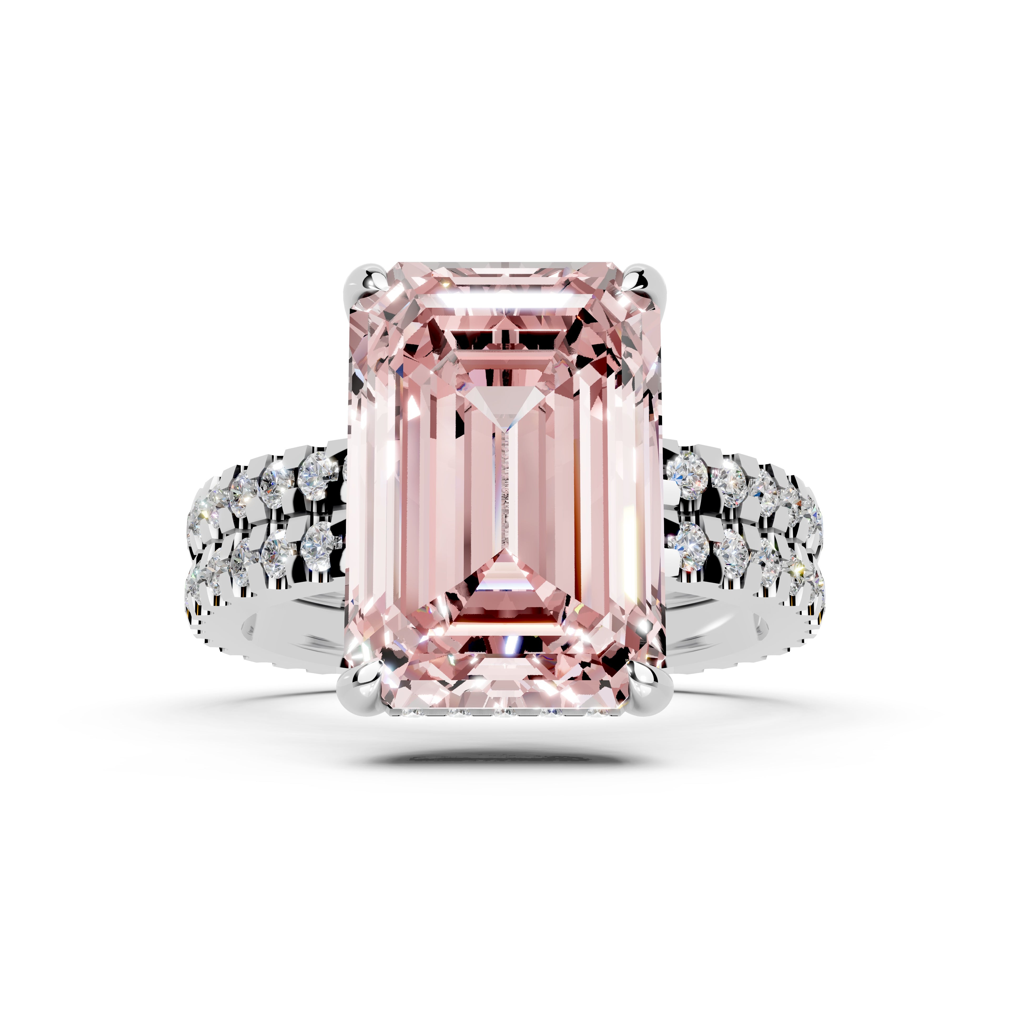 Emerald solitaire Ring set