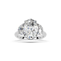 Heart Lab Diamond Three Stone Engagement Ring